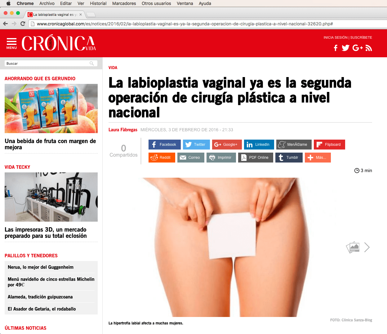 La cirugía genital a la cabeza de las operaciones de cirugía plástica en España