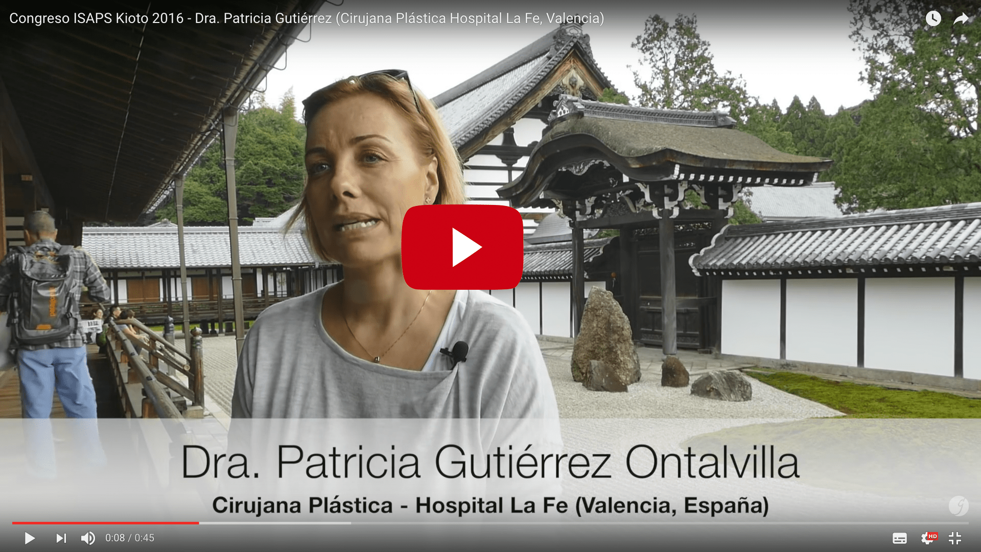Vídeo resumen de la Dra. Patricia Gutiérrez sobre su ponencia en el 23 Congreso de la ISAPS en Kioto (Japón)