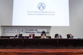 Ceremonia en la Universidad de Valencia en la que la Dra. Patricia Gutiérrez Ontalvilla (cirujana plástica) recibió el Premio Extraordinario de Tesis Doctoral 2020